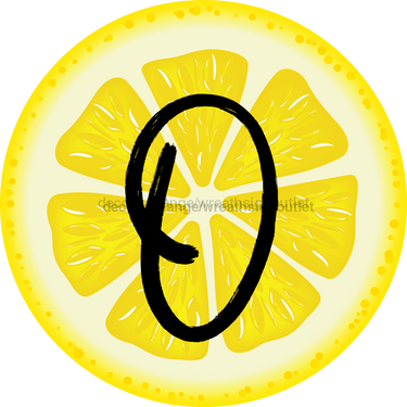 Personalized Lemon Sign Initial Monogram Decoe-4088-Dh-Custom 18 Wood Round O